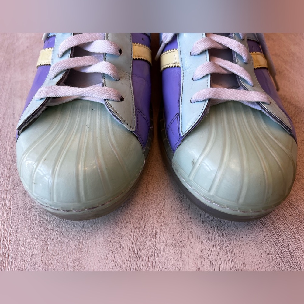 Adidas Superstar 1 Clear Patent Leather Pastel 'Easter' Shoes - Men's Size 11.5 - Picture 4 of 9